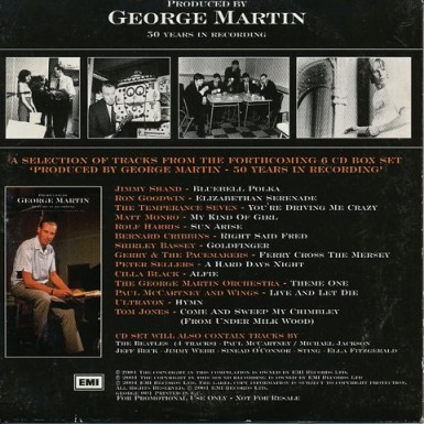 Produced by George Martin CD Promo Rear
