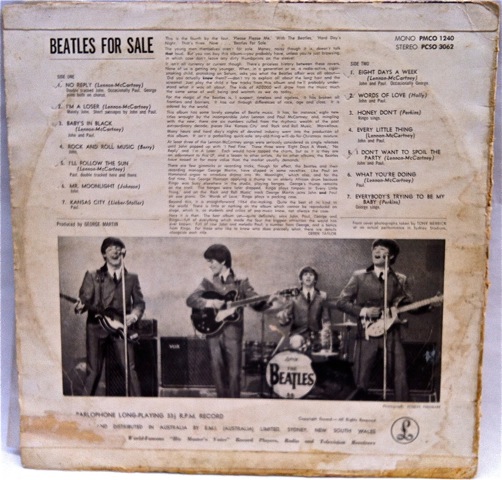 Beatles For Sale Rear