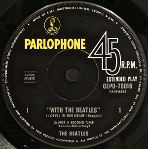 With The Beatles Label